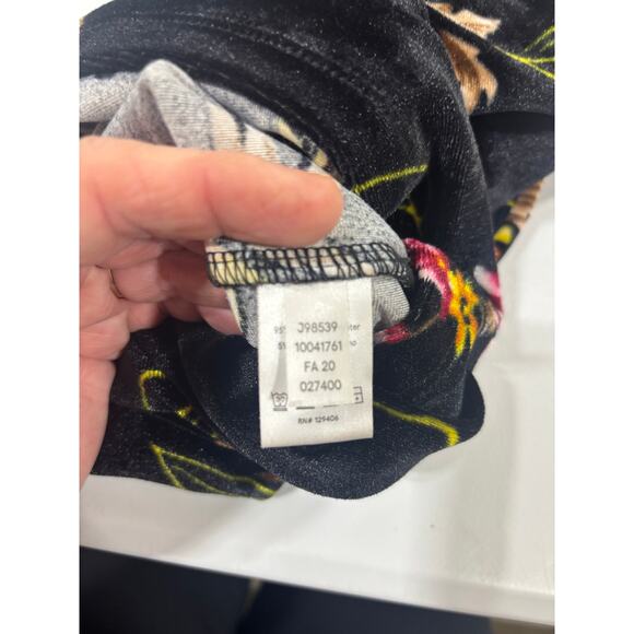 VENUS Velvet Floral Mock-Neck Bodycon Midi Dress Medium whimsygoth dark romance - Picture 10 of 10